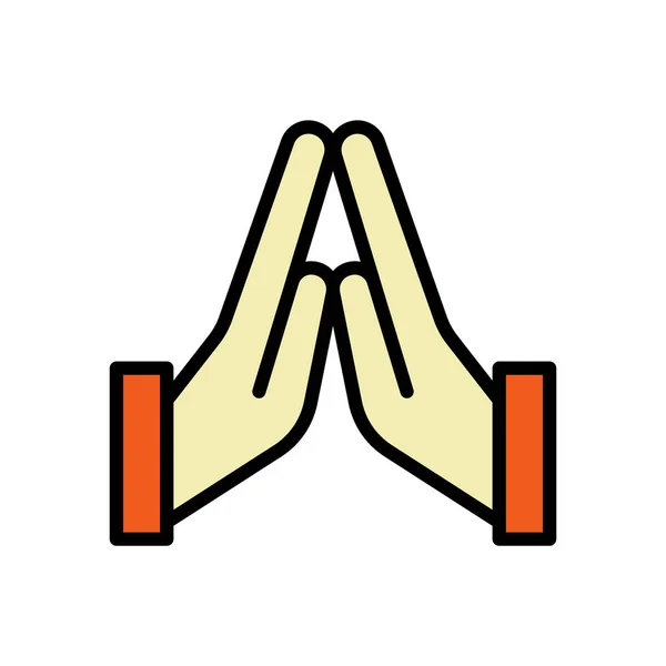 Εικονίδιο Χέρια Προσευχή Εικονίδιο Salat Προσευχή Εικονίδιο Ramadan Kareem Διανυσματική — Διανυσματικό Αρχείο