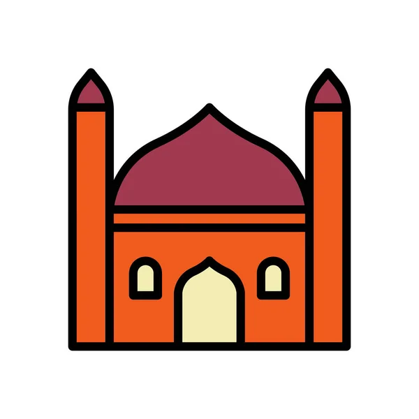 Icono Mezquita Icono Ilustración Vectorial Color Editable — Archivo Imágenes Vectoriales