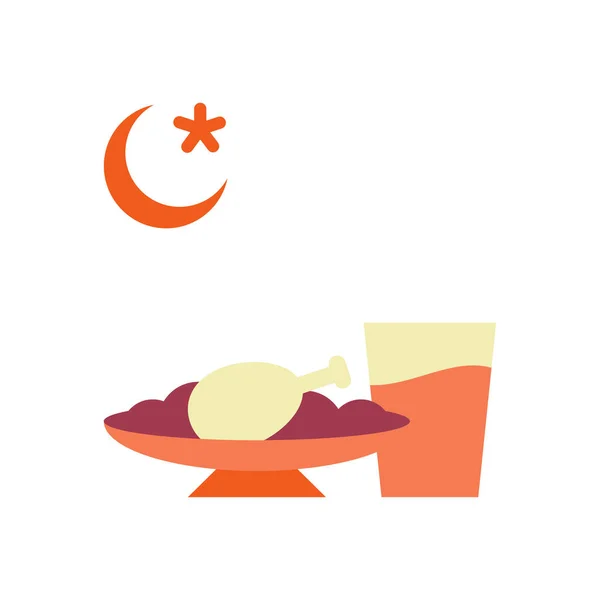 Icon Iftar Icon Breaking Fasting Ramadan Food Icon Fasting Ramadan — Stock Vector