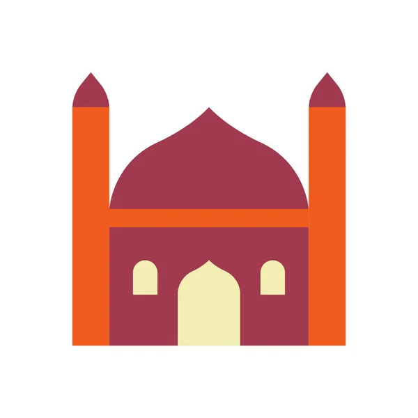 Ícone Mesquita Ícone Ilustração Vetorial Cor Editável — Vetor de Stock