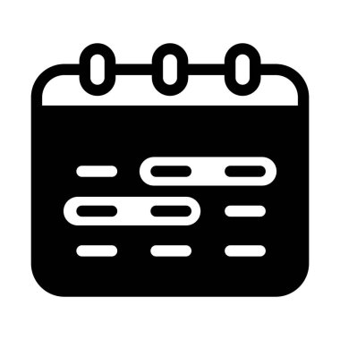 Simge Takvimi Günü. düzenlenebilir dosya ve renk.