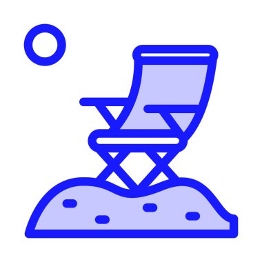 İkon plajı, şemsiye, deniz, güneş, sandalye, rahatla Holyday. düzenlenebilir dosya ve renk. Icon Longue sandalyesi, plaj, Holyday. düzenlenebilir dosya ve renk.