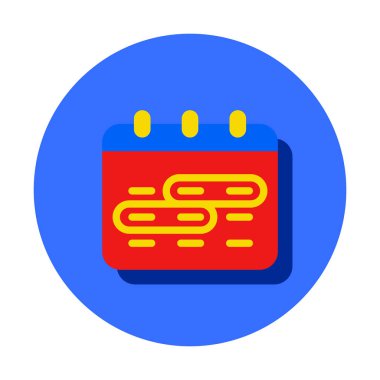 Simge Takvimi Günü. düzenlenebilir dosya ve renk.