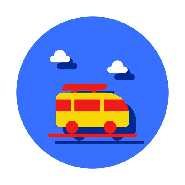 Icon Car Urlaub Urlaub Editierbare Datei Und Farbe — Stockvektor