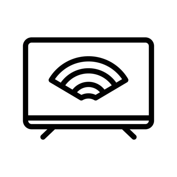 Іконка Смарт Телевізор Інтернет Речей Векторні Ілюстрації Редагований Файл — стоковий вектор