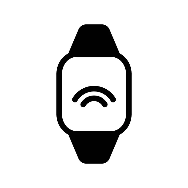Ikona Smartwatch Internet Rzeczy Bezprzewodowy Sygnał Ilustracja Wektora Plik Edytowalny — Wektor stockowy