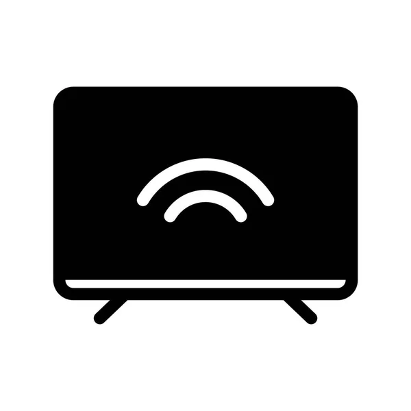 Іконка Смарт Телевізор Інтернет Речей Векторні Ілюстрації Редагований Файл — стоковий вектор