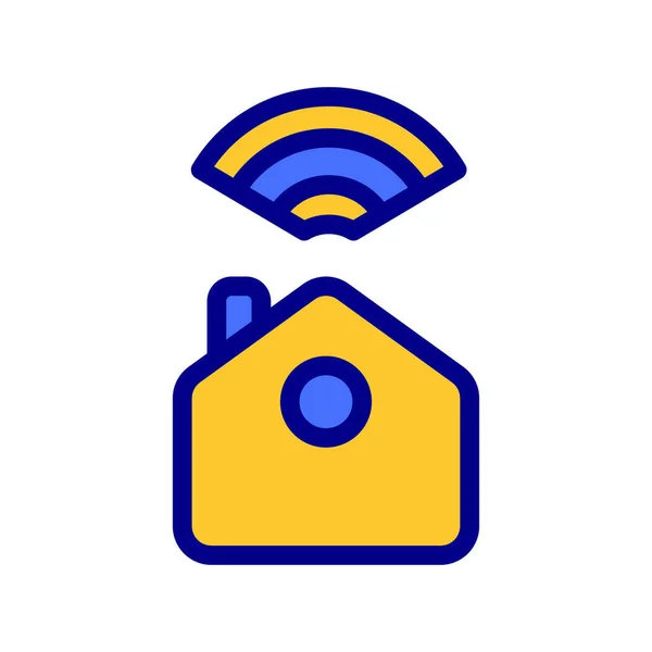 Icon Smart Home Internet Thing Wireless Signal 矢量图解 可编辑文件 — 图库矢量图片