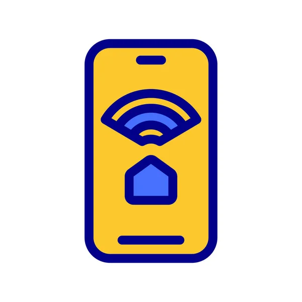 Icon Smart Home Internet Thing Wireless Signal 矢量图解 可编辑文件 — 图库矢量图片