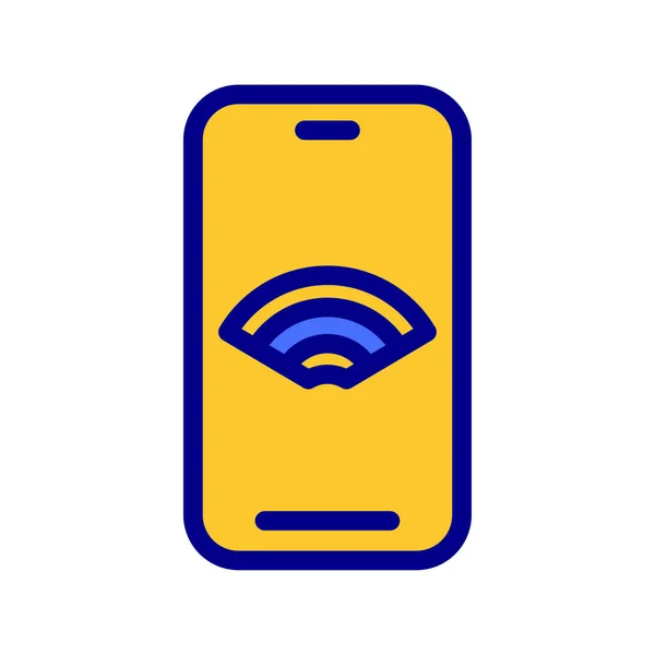 Icon Smartphone Phone Internet Thing Wireless Signal 矢量图解 可编辑文件 — 图库矢量图片