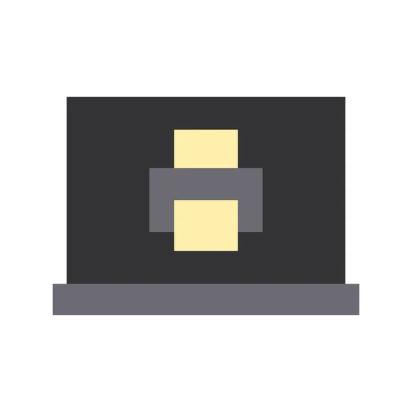 Принтер Піктограм Мобільний Або Веб Сайт Плоским Кольором — стоковий вектор