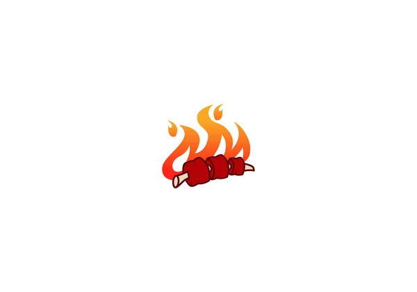 Logo ızgara kaburga, restoran, yemek, biftek, kaburga logası tasarımı, renkli logo, düzenlenebilir renk