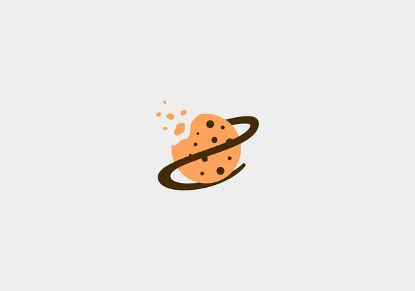 Λογότυπο Cookie Και Γράμμα Διασκέδαση Φρέσκο Και Φιλικό Επεξεργάσιμο Χρώμα — Διανυσματικό Αρχείο