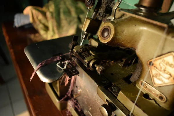 Tuban Indonésie Septembre 2023 Une Antique Machine Coudre Swan Overlock — Photo