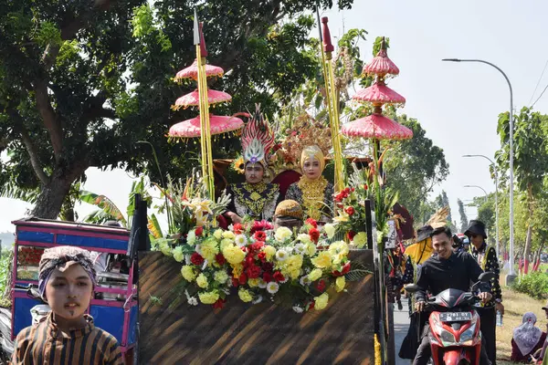 Tuban Endonezya Ağustos 2023 Endonezya Cumhuriyeti Nin Yıldönümü Anısına Dasin — Stok fotoğraf