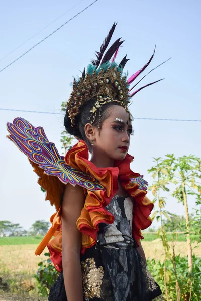 Tuban Indonesia Augustus 2023 Mensen Dragen Traditionele Javaanse Rijk Custome — Stockfoto
