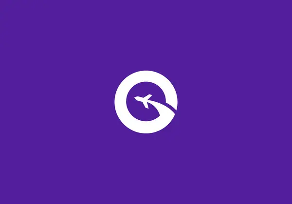 Logo Harfi G ve Seyahat, Uçak, Daire. Seyahat, sırt çantası, tur, logo benzersiz, modern, minimalist. İş Kimliği Vektör Simgesi.