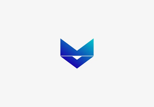 商标技术信件M现代 可编辑的颜色 — 图库矢量图片