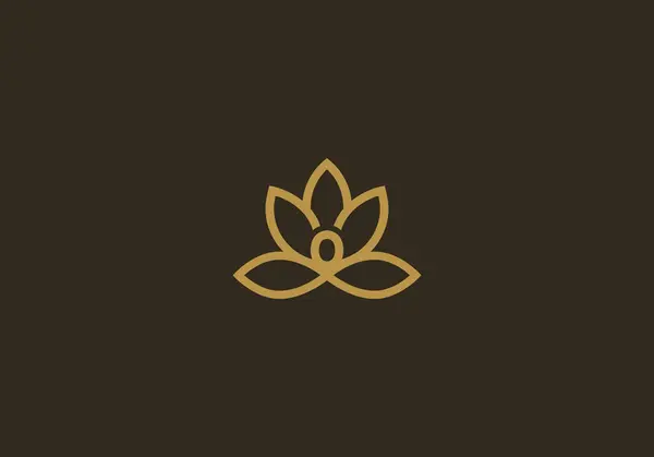 Λογότυπο Λουλούδι Και Φύση Και Φύλλα Λογότυπο Απλό Κύκλο Φύση — Διανυσματικό Αρχείο