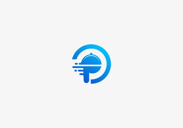 Logo Letter Delivery Vagy Pin Helyét Modern Minimalista Tipográfia Üzlet — Stock Vector