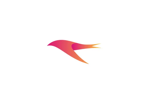 Pássaro Logotipo Colorido Minimalista Moderno Simples Cor Editável — Vetor de Stock