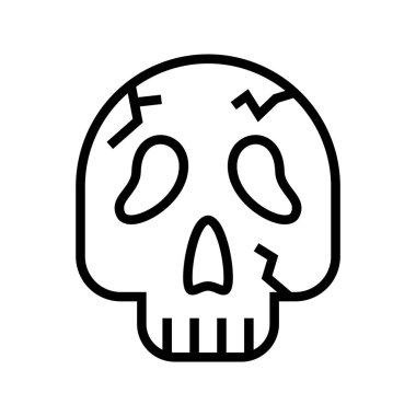 İkon kafatası çığlığı, Cadılar Bayramı ikonu, Ürkütücü, Korkunç, Ufuk, Basit ve Minimalist simge