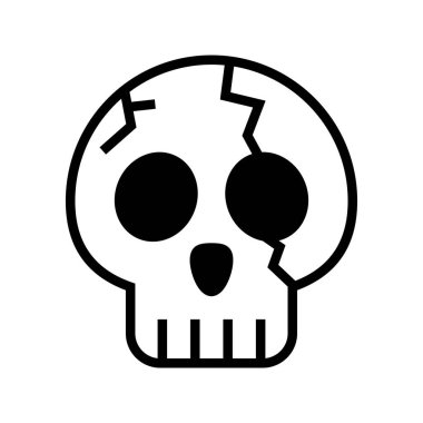 İkon kafatası çığlığı, Cadılar Bayramı ikonu, Ürkütücü, Korkunç, Ufuk, Basit ve Minimalist simge