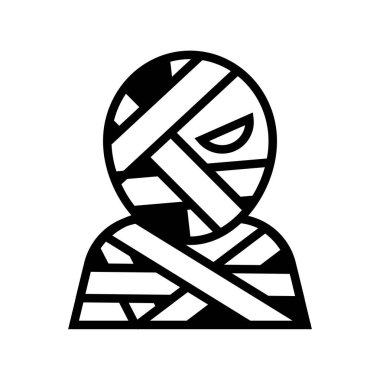 İkon mumya Cadılar Bayramı, Cadılar Bayramı ikonu, Ürkütücü, Korkutucu, Ufuk, Basit ve Minimalist ikon