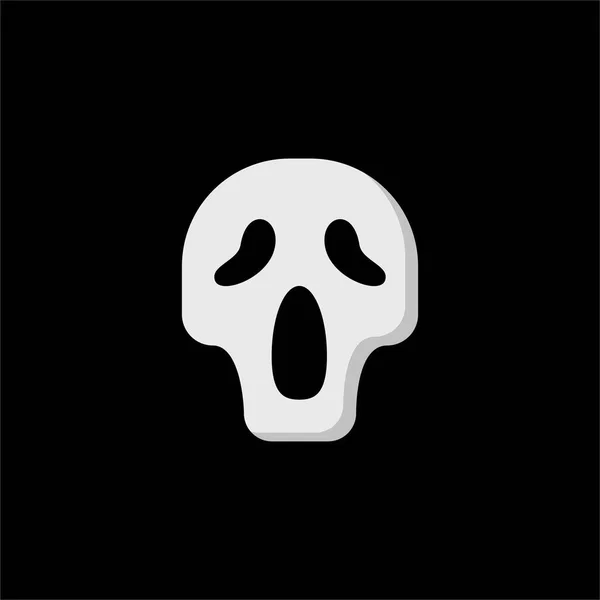 Skull cartoon cute, simple illustration, halloween, spooky, scary. — Illustration Skull Cartoon Cute Simple Illustration Halloween Spooky Scary — Stock Vector