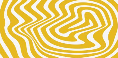 70 'lerin havalı hippi geçmişleri. Şekil değiştirilmiş optik illüzyon dalgası arka planı. Dalgalanma efekti çizgili çizgi yapısı.