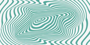 70 'lerin havalı hippi geçmişleri. Şekil değiştirilmiş optik illüzyon dalgası arka planı. Dalgalanma efekti çizgili çizgi yapısı.
