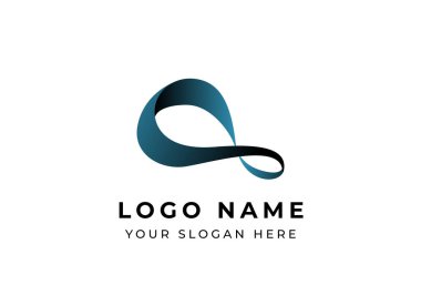 Sonsuz ya da sınırsız logo. Fütürist modern ve basit Logo kimliği. Düzenlenebilir dosya