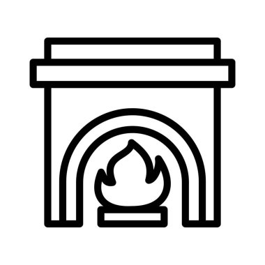 İkon Noel şenlik ateşi, kış bayramı sembolü Eleen