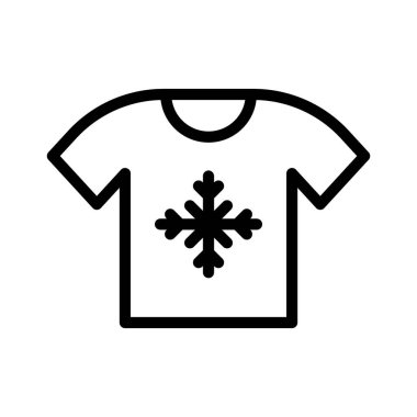 İkon Noel tişörtü ya da giysisi, kış bayramı sembolü Eleen