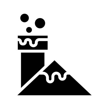 İkon Noel çatısı ve bacası, kış bayramı sembolü Eleen