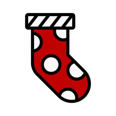 İkon Noel çorabı, kış tatili sembolü Eleen