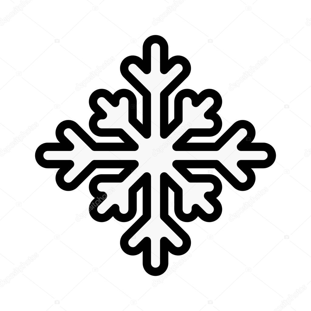 Icon Snowflake christmas, winter holiday symbol elemen