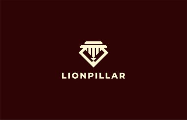 Logo aslanı başı ve yasalar, adalet ve hakim. Avukat, hukuk firması, adalet. Düzenlenebilir dosya