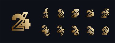 Logo 21-29, 21-29 yıl mutlu yıldönümleri, kutlama, doğum günü, selamlama için yaratıcı tasarım. Düzenlenebilir dosya