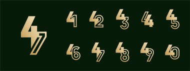 Logo 40th-49. yıl dönümünüz kutlu olsun, doğum günü, selamlama ve davetiye için yaratıcı tasarım şablonu. Düzenlenebilir dosya