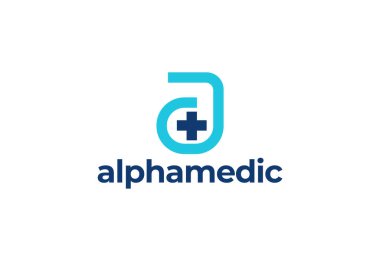 A logosu sembol tıbbi artı, hastane ve sağlık hizmetleri için yaratıcı şablon