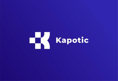 K harfli sembol tıbbi artı hastane ve sağlık hizmetleri için yaratıcı şablon.