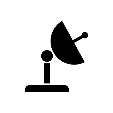 Icon Glyph anten uydusu. Katı biçim.