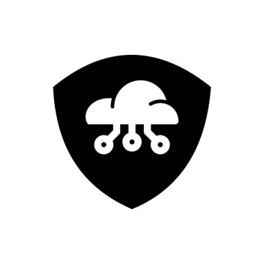 Simge sembolü bulut sistemi. Katı biçim.