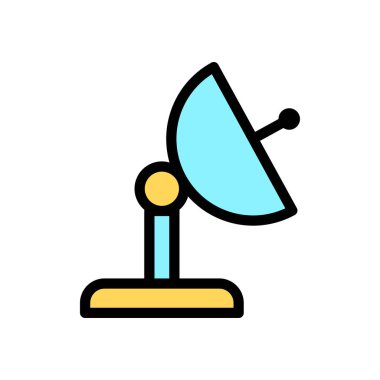 Simge Hattı Renk anten uydusu. Çizgi doldurma renk biçimi.