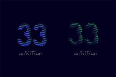 Dioagonal Line Stripes Speed Gradient Colorful 33th, 33th Happy Anniversary with diagonal Line movement,Tech, Line pattern concept. clipart