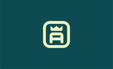 A harfli Crown Logosu. Şık, Kral, Kraliyet ve Lüks ve Mücevher Markası Premium konsepti.