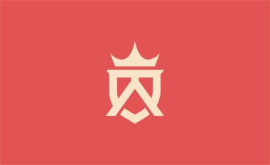 A harfli Crown Logosu. Şık, Kral, Kraliyet ve Lüks ve Mücevher Markası Premium konsepti.