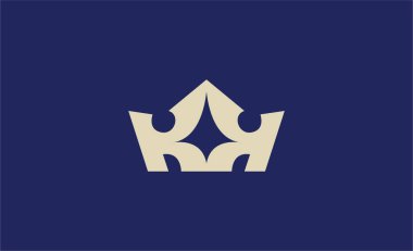 Kraliyet Logosu. Zarif, Kral, Kraliyet ve Mücevher Markası 'nın birinci sınıf konsepti..