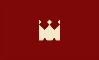 M harfli Crown Logosu. Zarif, Kral, Kraliyet ve lüks mücevher markası konsepti..